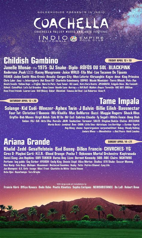 coachella 2019 lineup rumors|coachella 2019 line up.